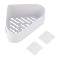 Effortless Installation Corner Wall Mounted Shelves, No Drilling Required To Enhance Your Bathroom Storage Organizer, Durable Plastic Material Ensures