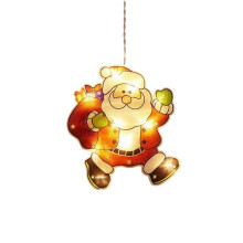 Decoraciones festivas reutilizables, luces navideñas a pilas con toma USB, fácil instalación para decoración de ventanas navideñas en interiores