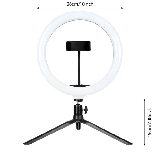 Modifiable Color Temperature Hoop Light Including Phone Clip 2