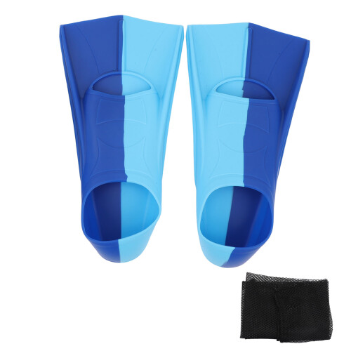 2 Stück Schwimmflossen 2 Farben Blau Silikon