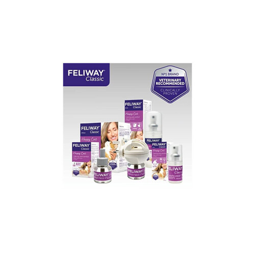 Feliway FELIWAY Classic 30 day Refill x3 Value Pack. FELIWAY Classic comforts cats, helps solve behavioural issues and stress/anxiety - 48ml(Pack of 3) 2