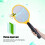Ρακέτα Fly Swatter, κόκκινο ανοξείδωτο ατσάλι και αλουμίνιο, εργονομικό και ανθεκτικό 3