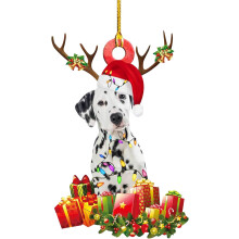 Labrador Retriever-ornament, rustikt træophæng i landlig stil til juletræspynt, personlig hundeornament med tydeligt tryk