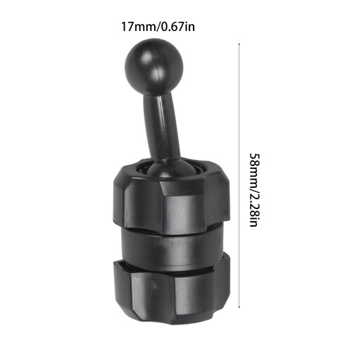 5.8cm Plastic Extension Arm Double 17mm Ball Head 360 2