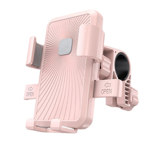 Universele fietsstuur telefoonhouder semi-shell ontwerp-Roze