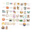 50Pcs Creative Sticker Decals Sheets Set Motivational Cartoon 1