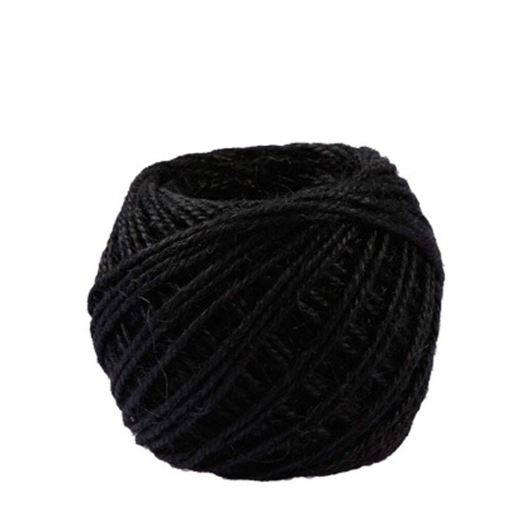 Jute Rope Cord 40M Natural Brown String For Diy Crafts, Office, Knitting, Beginners (Black) 9119770410542