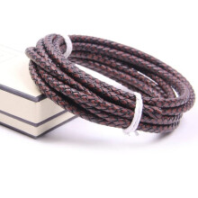 Braided Leather Cord Rope for DIY Necklace and Bracelet Jewelry Making