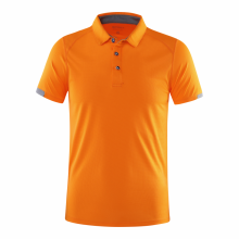 (Orange, L) Casual Sports Quick-drying Lapel Short-sleeved POLO Shirt Cycling Suit Fitness Suit For Men Own Brand