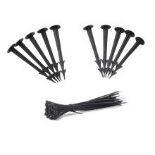 Piquets de jardin pour une variété de besoins extérieurs, piquets en plastique robustes avec une meilleure adhérence, ancrages paysagers conçus