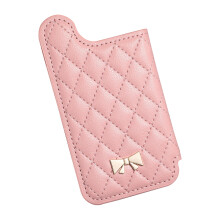 Handy-Geldbörse mit verspiegeltem Klappdeckel und-Rosa