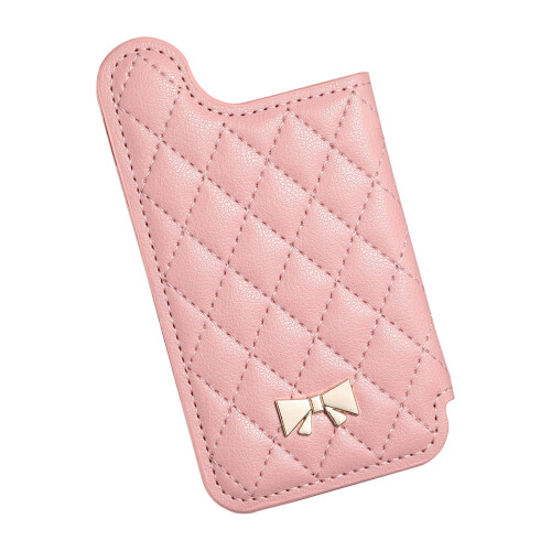 Handy-Geldbörse mit verspiegeltem Klappdeckel und-Rosa