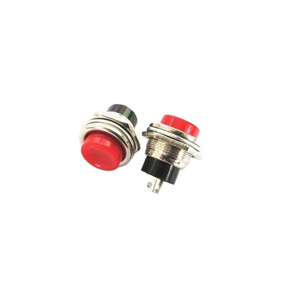 5Pcs Ds212 16Mm Red Push Button Switch Momentary Quick Reset Circular Design 9001264592882