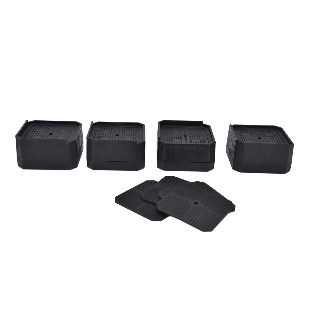 Durable Plastic Bed Risers Elevate Furniture, Ergonomic Bed Elevators For Easy Access, Non-Slip Support Risers Protect Floors And Enhance Storage Spac 9554910097113