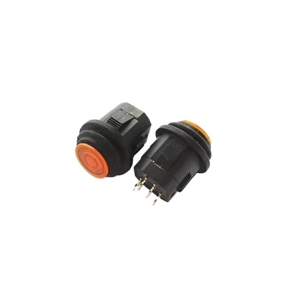 16Mm Yellow Momentary Push Button Switch With Bright 3V Led Light, Round Head Selfreset 9001264592868