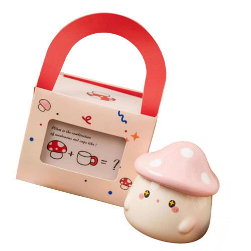 Tasse à champignons-Coffret cadeau avec poignée de champignons