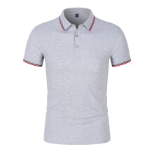 (CSJD001282, M) Men's Spring Summer Polo Shirt With Intercolor Collar and Short Sleeve Customized FashionSlim Fit Breathable Own Brand