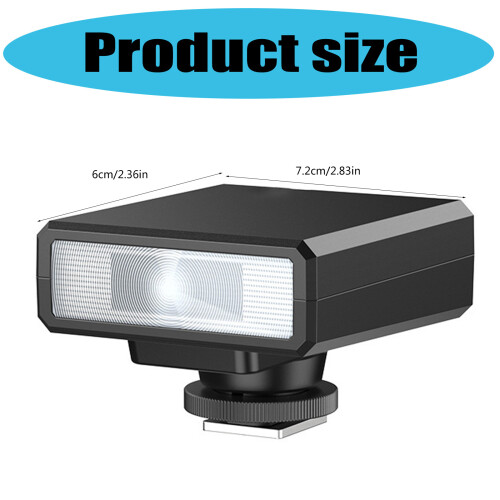 Draagbare F12 Mini Camera Flitslicht 6000K Standaard Flitsschoen 2