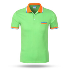 (CSJD001399, XL) Men's POLO Shirts With Color Collar Short Sleeved top Team Uniform Work Clothes Orange Purple Other Colors Choose From Own Brand