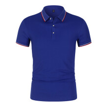 (CSJD001277, M) Men's Spring Summer Polo Shirt With Intercolor Collar and Short Sleeve Customized FashionSlim Fit Breathable Own Brand