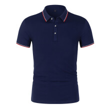 (CSJD001279, S) Men's Spring Summer Polo Shirt With Intercolor Collar and Short Sleeve Customized FashionSlim Fit Breathable Own Brand