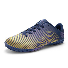 Kids Soccer Cleats Non Slip Athletic Indoor Outdoor Football Turf Shoes Dark Blue 9UK