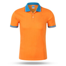 (CSJD001376, L) Men's POLO shirt Short Sleeved top Spring Summer Breathable Mesh Collar Orange Purple Other Colors to Choose From Own Brand