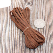 5M Round Leather Cord for Bracelet and Necklace Making, Tenacity Jewelry String Rope (2 Pack)