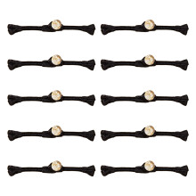 10Pcs Cheongsam Knot Buttons for Chinese-Gold foil beads 8