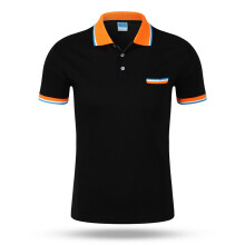 (CSJD001396, XL) Men's POLO Shirts With Color Collar Short Sleeved top Team Uniform Work Clothes Orange Purple Other Colors Choose From Own Brand