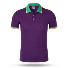 (CSJD001380, L) Men's POLO shirt Short Sleeved top Spring Summer Breathable Mesh Collar Orange Purple Other Colors to Choose From Own Brand