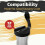 Salad Vinaigrette Cap Replacement Leak Resistant Flexible-Black 6
