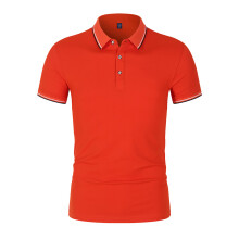 (CSJD001284, M) Men's Spring Summer Polo Shirt With Intercolor Collar and Short Sleeve Customized FashionSlim Fit Breathable Own Brand