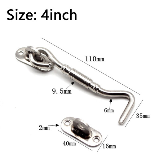 Solid Thick Stainless Steel, Decorative Practical Latches, Easy To Install Cabin Lock For Windows, Low Profile Security With Wide Range Applications, 2
