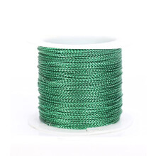 Braided Nylon Craft Cord 1mm Green 20m for Jewelry Making, Gift Wrapping, Sewing, Tag String