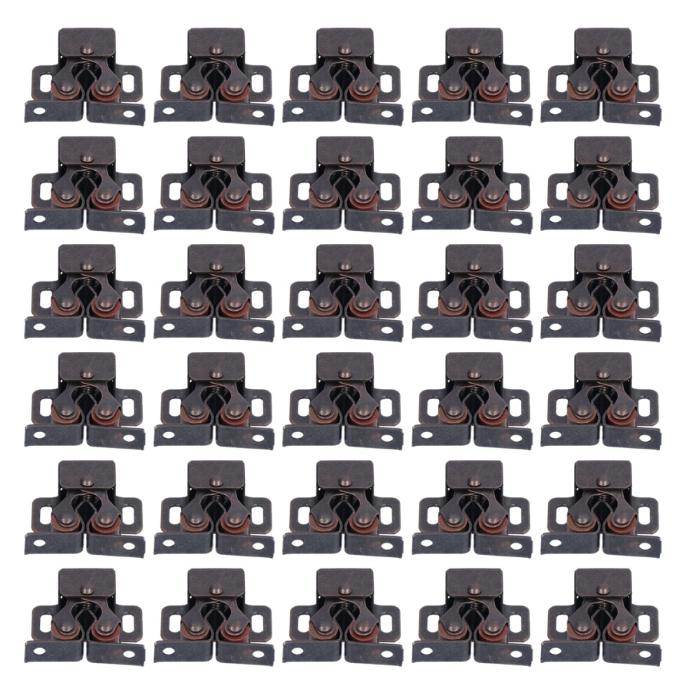 Double Roller Catch For Versatile Furniture Application, Antique Copper Finish Cabinet Door Latch Smooth Silent Operation, Includes Mounting Screws Fo 9554910117927