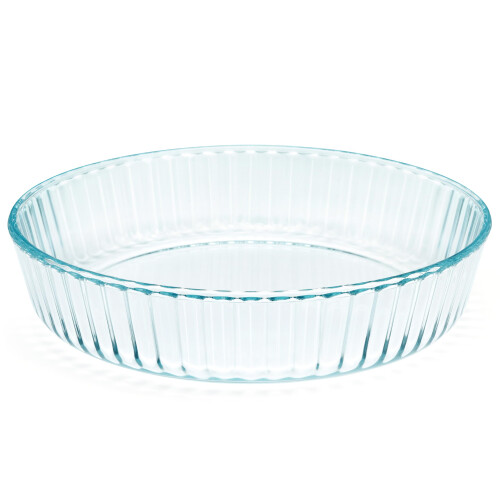 10 Inch Deep Glass Pie Dish for Baking, Clear DeepDish Baking Pan, DishwasherSafe