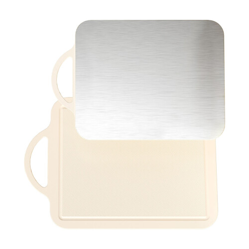 PP Stainless Steel Cutting Board Camping -Offwhite doublesid