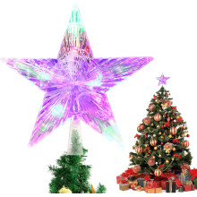 Estrella navideña encantada, adorno para árbol de Navidad con diseño hueco, modos de luz LED y garantía de calidad.