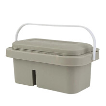 Paint Brush Cleaning Bucket with Pen Holder for Oil and Watercolor, NonSlip Grey