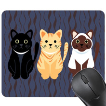 (5632) Cute Mouse Pad, Colorful Cat Natural Rubber Non-Slip Rectangle Mouse Pads