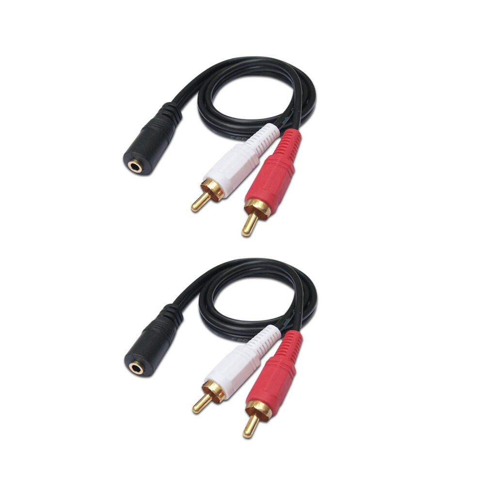 Women's 3.5Mm To Rca Cable To 2Rca Male Stereo Audio Adapter For Tv, Speakers, Sound