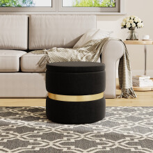 Upholstered Storage Ottoman Foot Rest