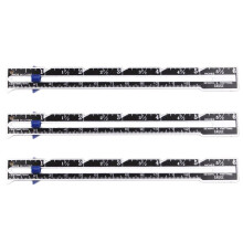 3pcs Aluminum Sewing Ruler Set with Metric Scale and Notch for Quilting, Dressmaking, Button Positioning