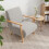 Living And Home Grey Chenille Upholstered Armchair 2