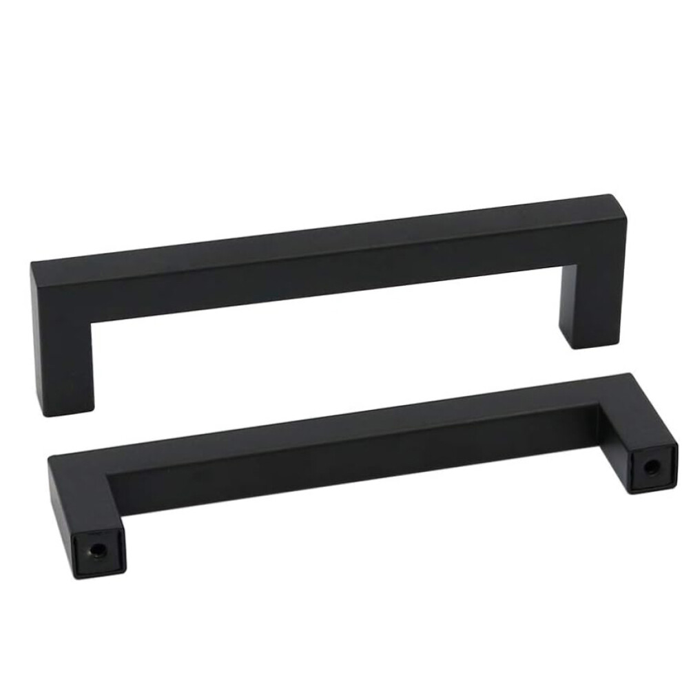 Square Cabinet Pulls, Matte Black Finish Durable Construction, Ideal For Cabinets Doors And Drawers In Various Spaces 9436597891034
