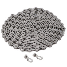 Kit chaîne de vélo compatible avec différents débits, chaîne en acier forgé spécial anticorrosion durable, avec dérive-chaîne et conception