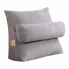 Almofada de apoio triangular, algodão perolado de alta elasticidade, capa removível e lavável, ideal para sofá, cama e chão (cinza-escuro,