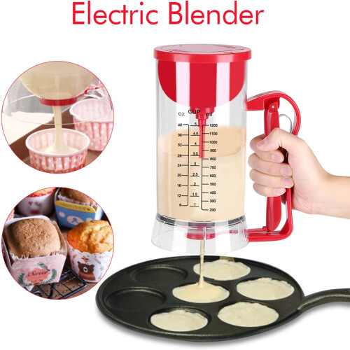 Cordless Electric Pancake Batter Dispenser 1200ml with Automatic Mixing and Precise Portion Control 1