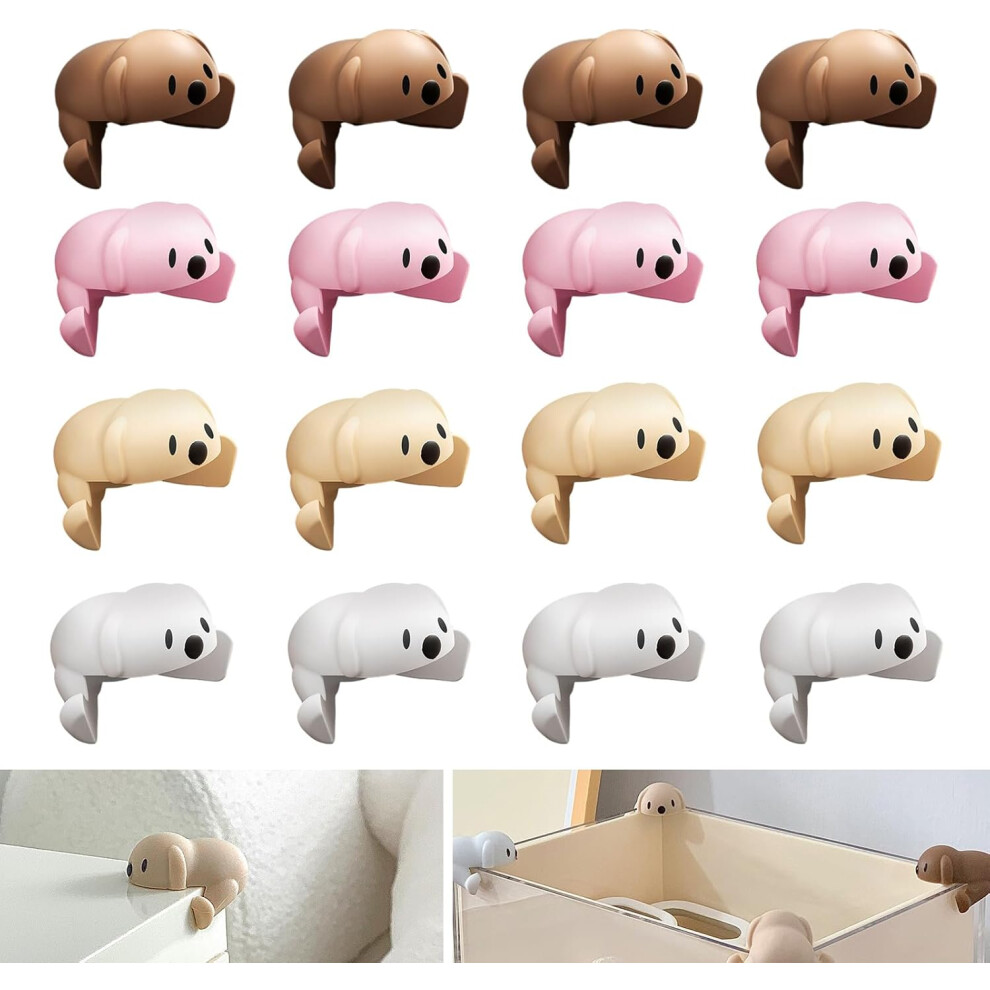 Strong Adhesion Table Corner Protectors, Furniture Safety Anti-Collision Easy Installation, Silicone Material 16pcs Cute Cartoon Design for Baby Proof